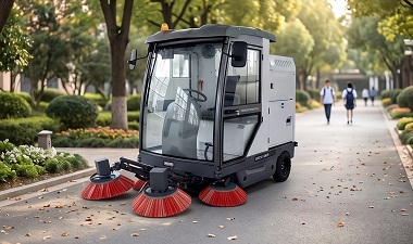 Electric sweeper in parks and school campuses